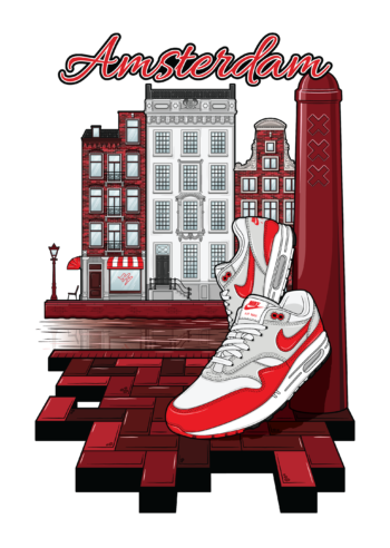 Amsterdam hyprints sneaker art nike