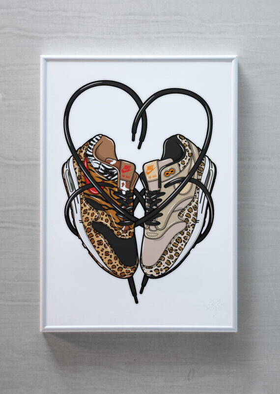 Valentine Love is in the Air Max 1 Nike sneaker art print Hyprints