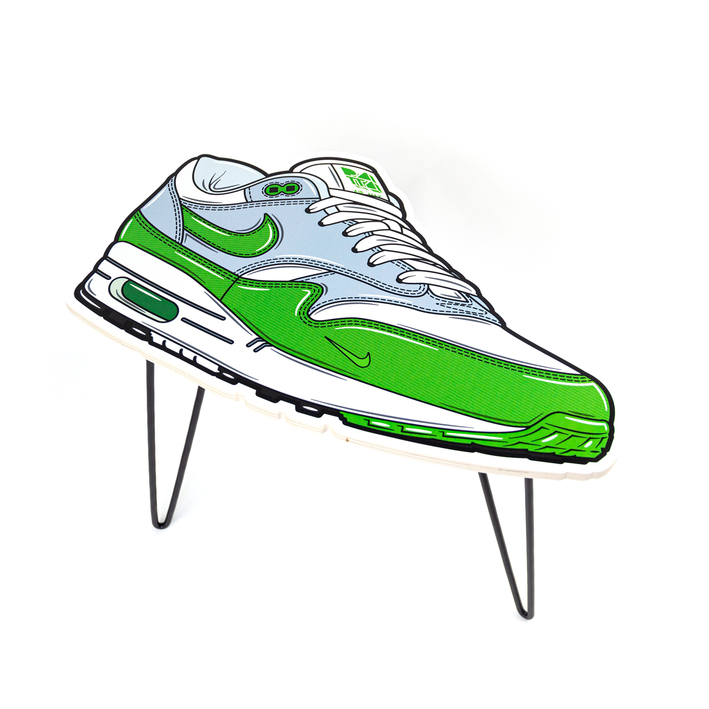 Hyprints Nike Air Max 1 Table Chlorophyll Parra Patta Sneaker Art
