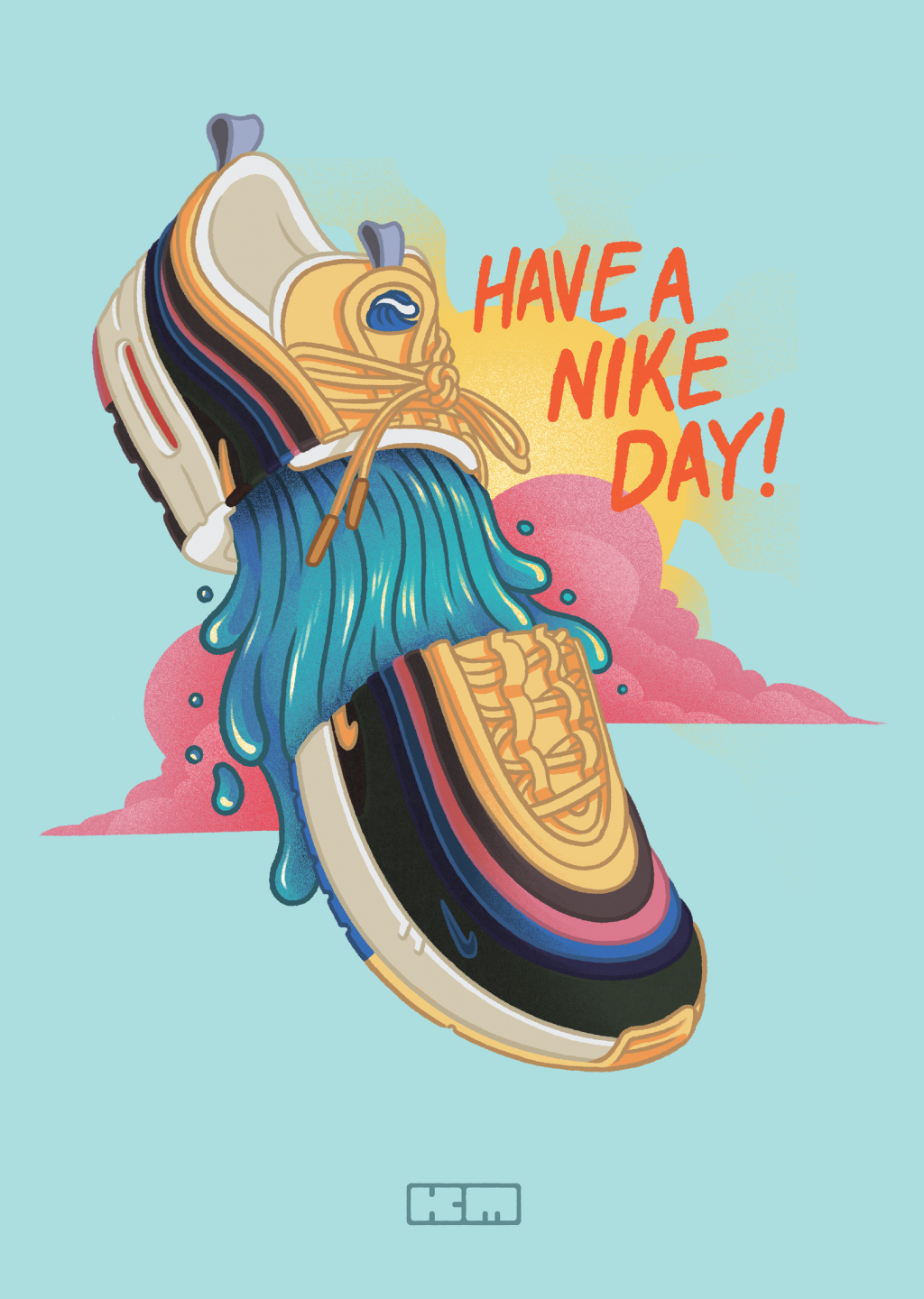 Sukkerrør Oxide hørbar Hyprints | Shop - 'Have A Nike Day! by Kody Mason' sneaker art print