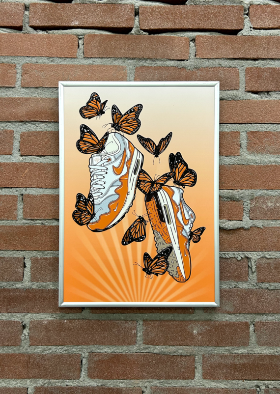 Nike Patta Air Max 1 Monarch Sneaker art print Hyprints