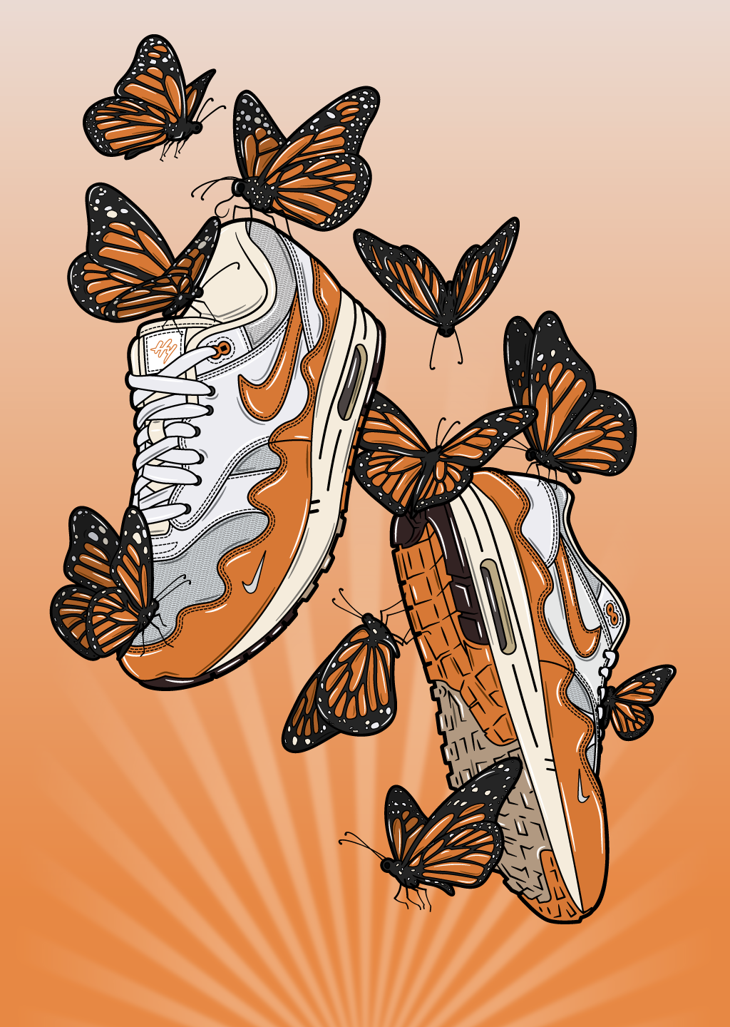 Hyprints | Shop - 'Patta Air Max 1 Monarch' Sneaker art print