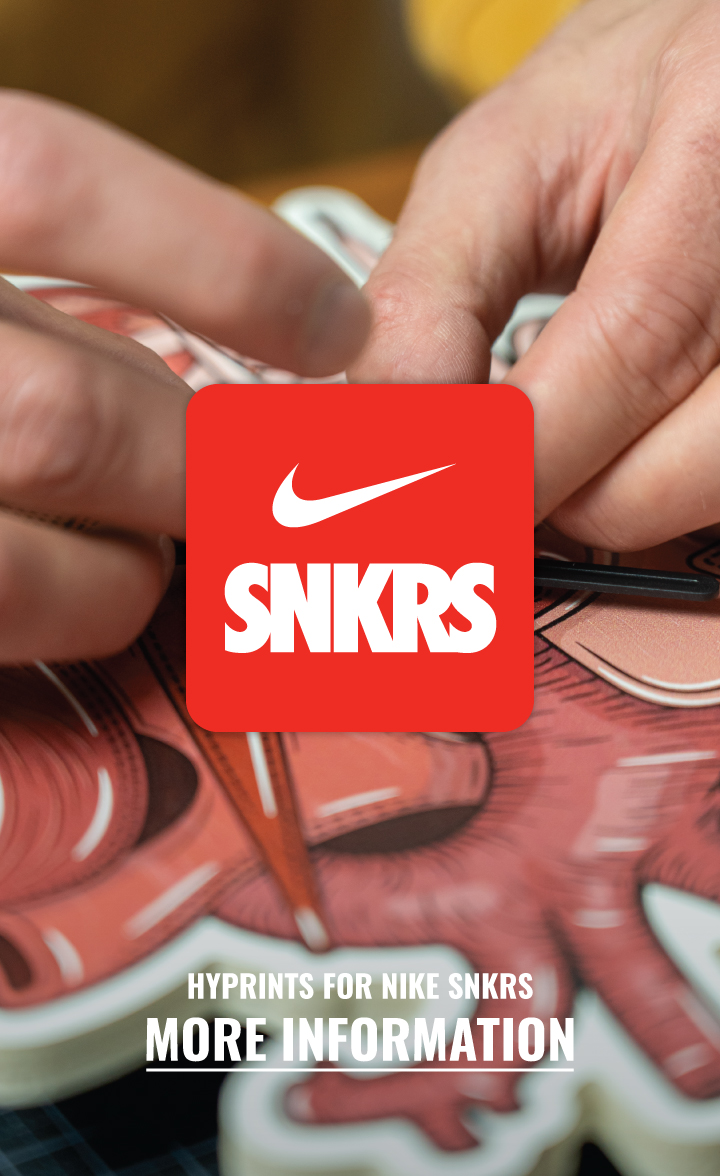 Nike SNKRS Hyprints sneaker art clock