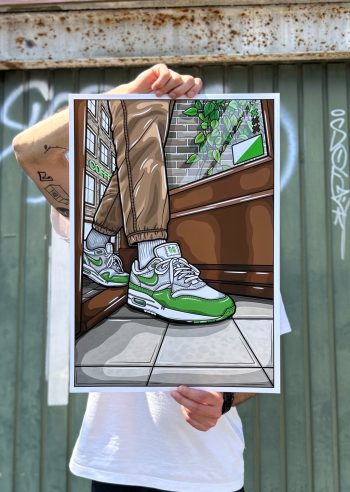 A weekend in Amsterdam coffeeshop air max 1 sneaker art chlorophyll patta