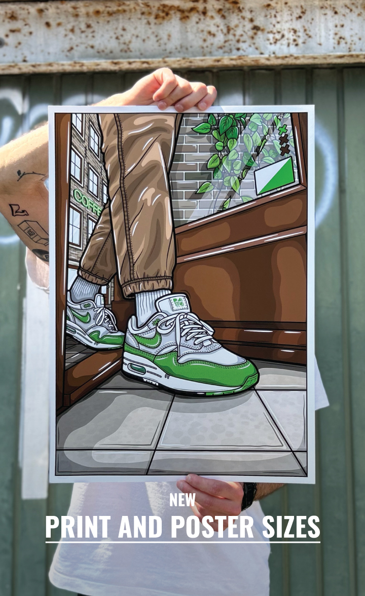 A weekend in Amsterdam coffeeshop air max 1 sneaker art chlorophyll patta