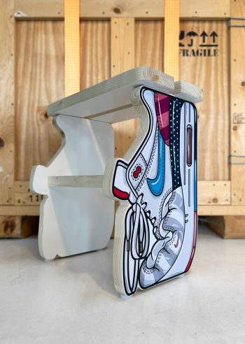 Creased Piet Parra Air Max 1 Stool Hyprints Sneaker Art Handmade Design Furniture