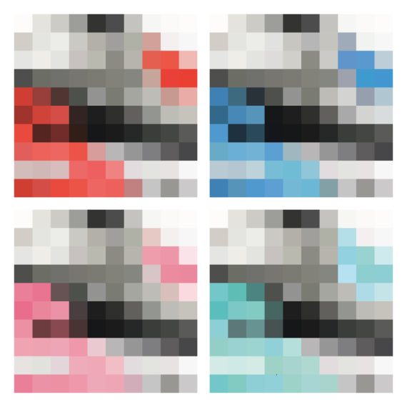 Pixel print sneaker art Air Max 90 Hyprints