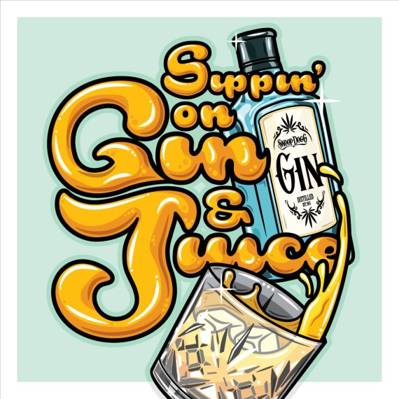 Hyprints Sippin on gin and juice hiphop art print snoopdogg
